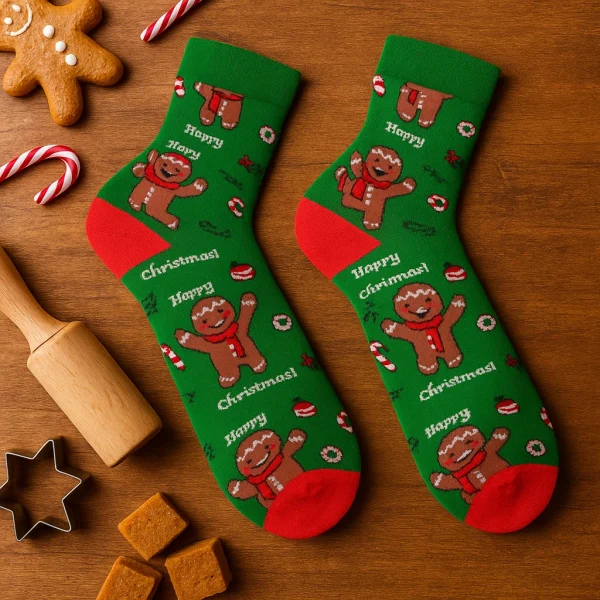 Christmas Gingerbread Cotton Socks