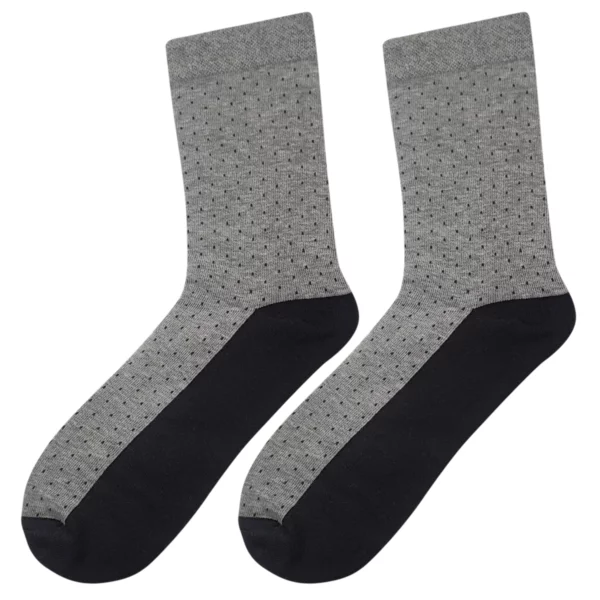Suit socks dots on light melange