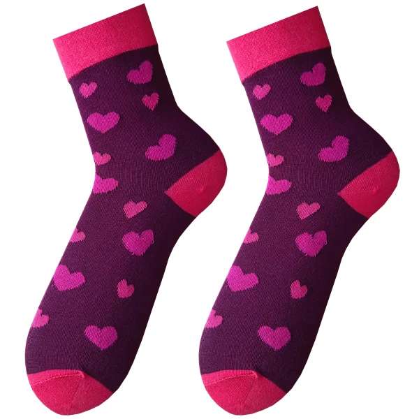 Cherry Heart Socks