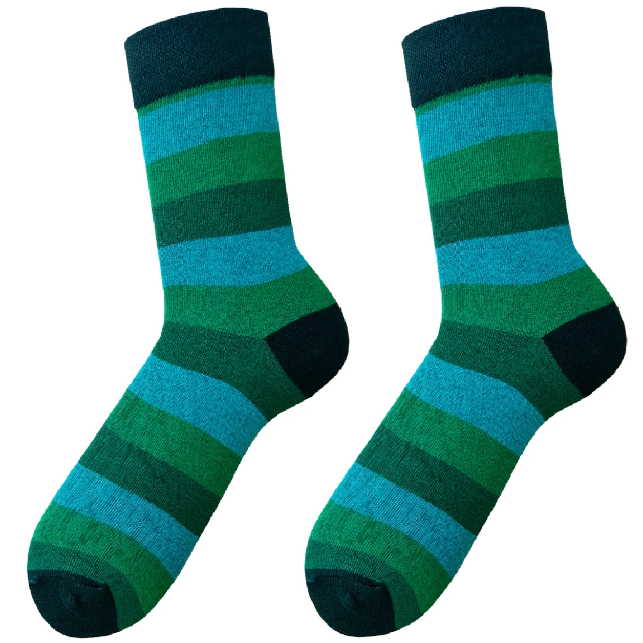 green4 Green striped socks - Image 1