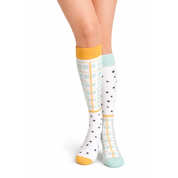 Podkolanówki damskie wzorzyste