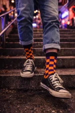 Fioletowo-pomarańczowa Krata - obrazek 5