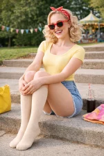 Beżowe Podkolanówki - obrazek 6