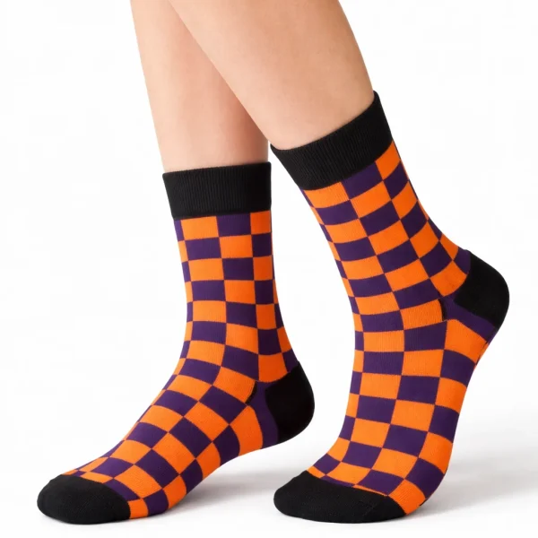 Fioletowo-pomarańczowa Kratka