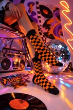 Czarno-pomarańczowa Kratka - obrazek 4