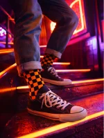 Black and Orange Checkered - Image 4