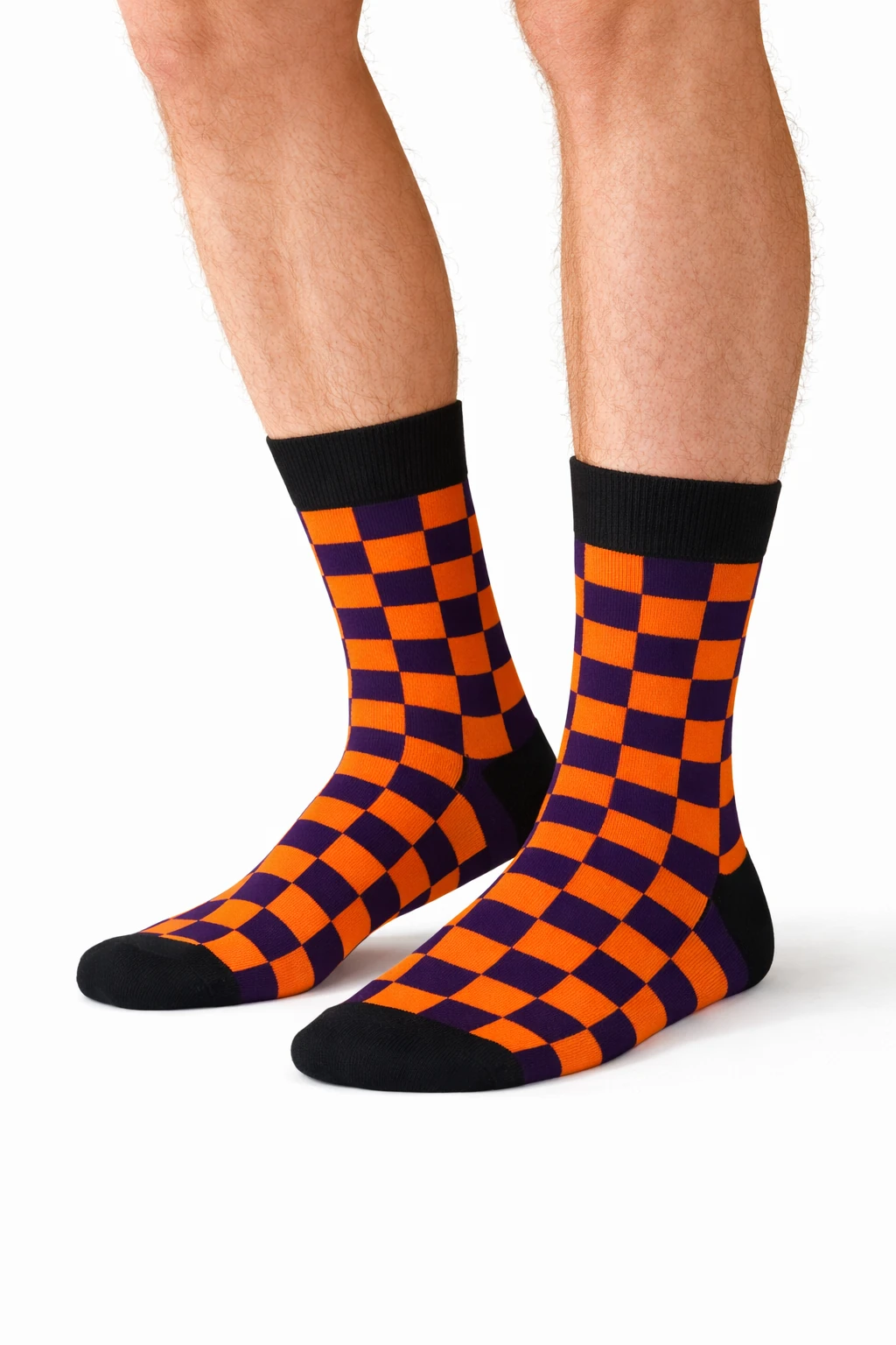 męskie Fioletowo-pomarańczowa Krata - obrazek 1