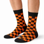 Czarno-pomarańczowa Krata