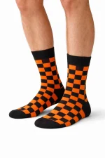 Black and Orange Checkered