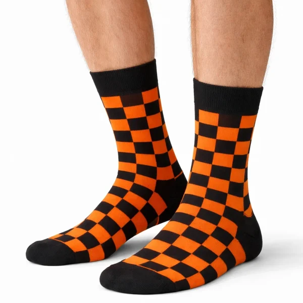 Black and Orange Checkered