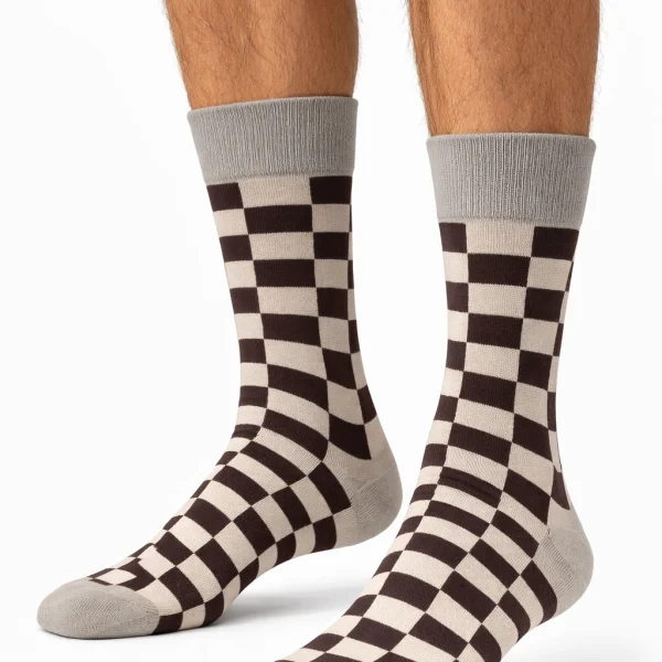 Brown and Beige Checkered